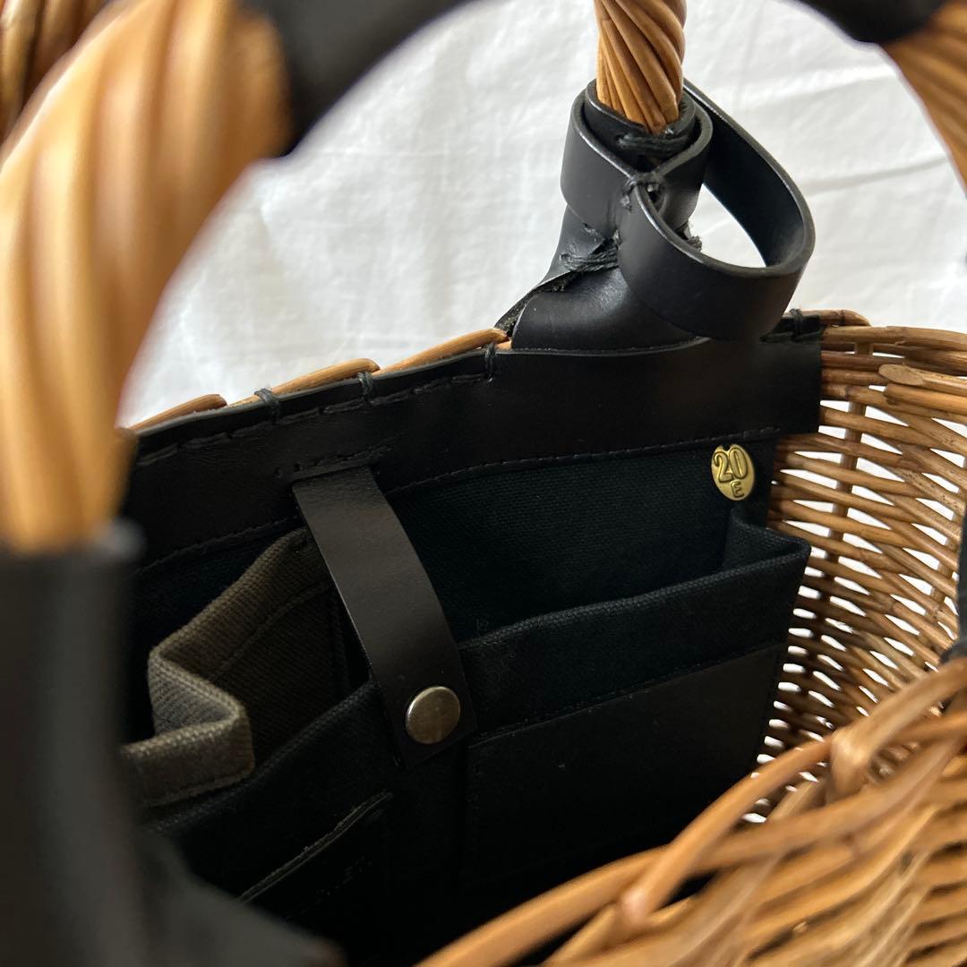 極美品ebagosオイルショルダーミニ 紅籐 BLACK