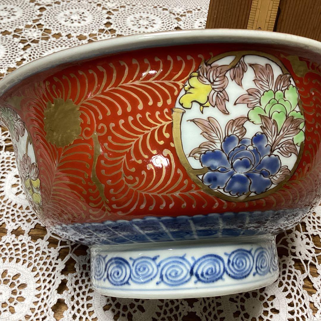 k38 古い伊万里焼の鉢　　錦手　　1個