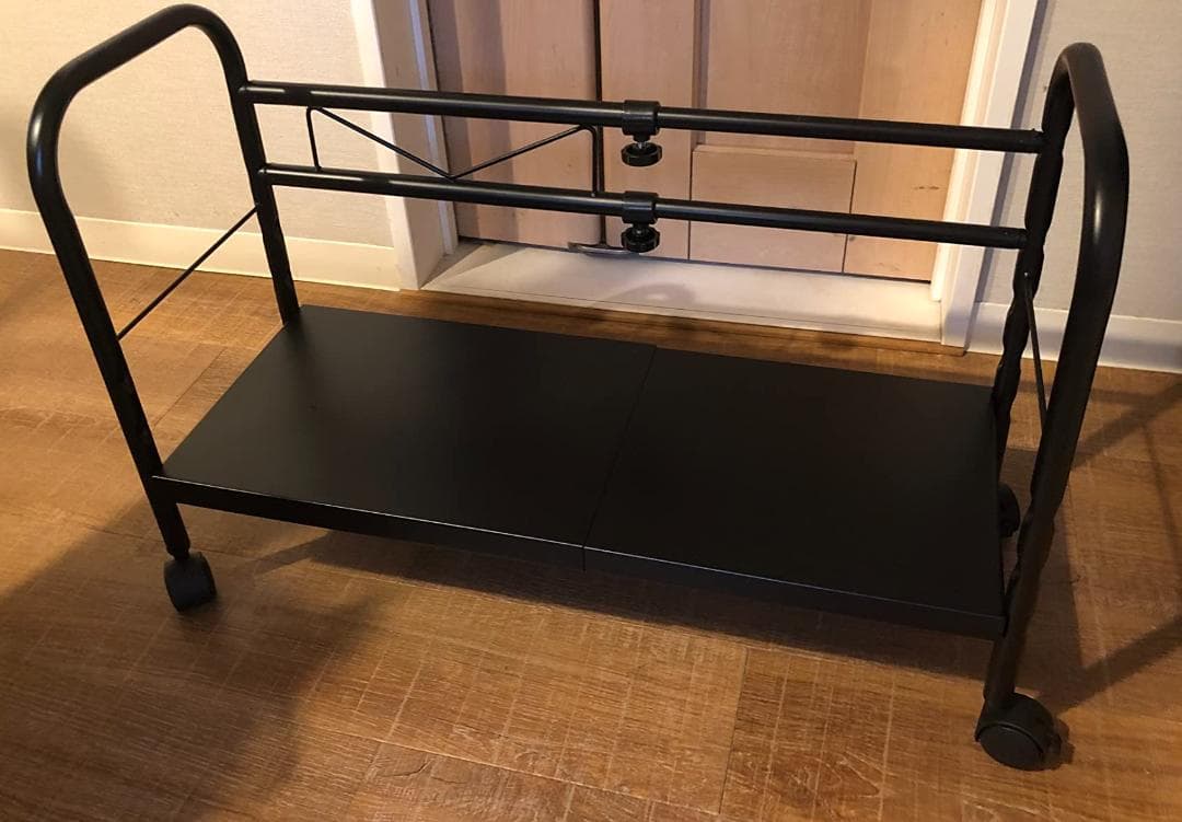 ☆伸縮フリーラック - デスク下スペース最適化収納棚、移動ラク