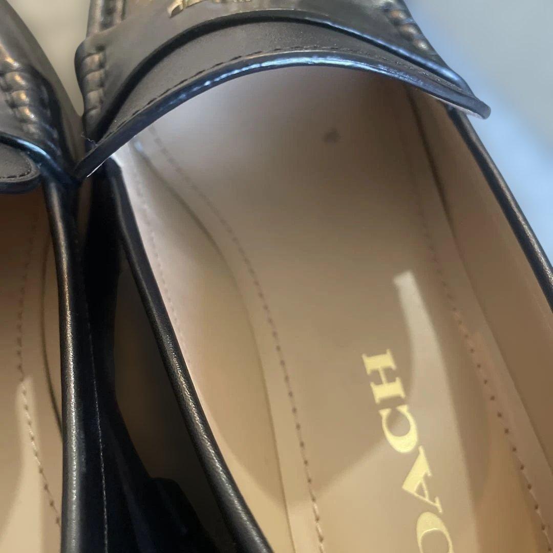 COACH ブラックレザー ローファー