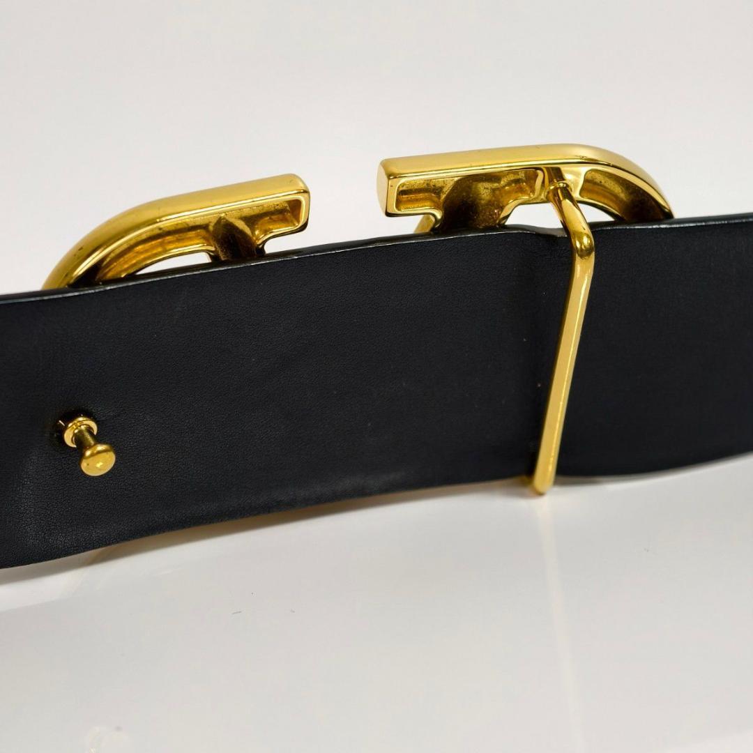 最終値下げ【美品】VALENTINO Vロゴ シグネチャーベルト ブラック