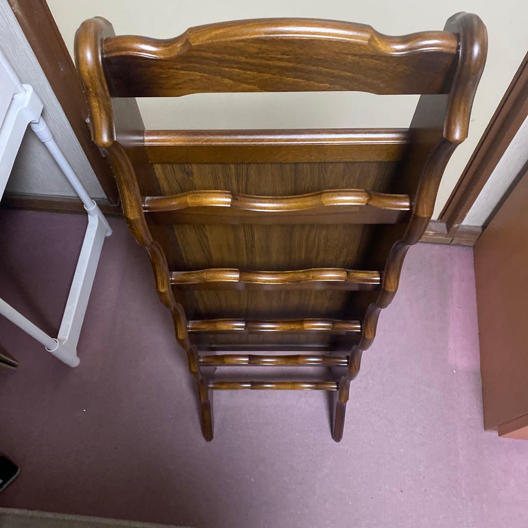 【カリモク】木製スリッパラック 5段 ダークブラウン