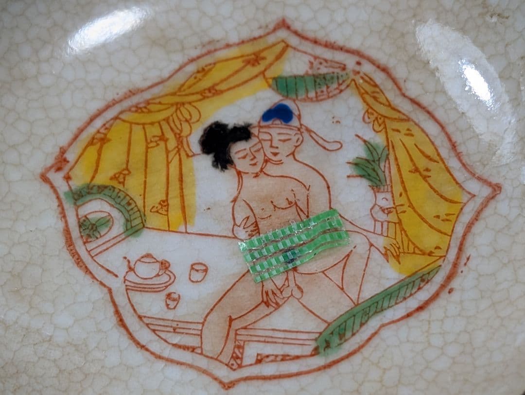 古美術　唐物　小物入れ 春画