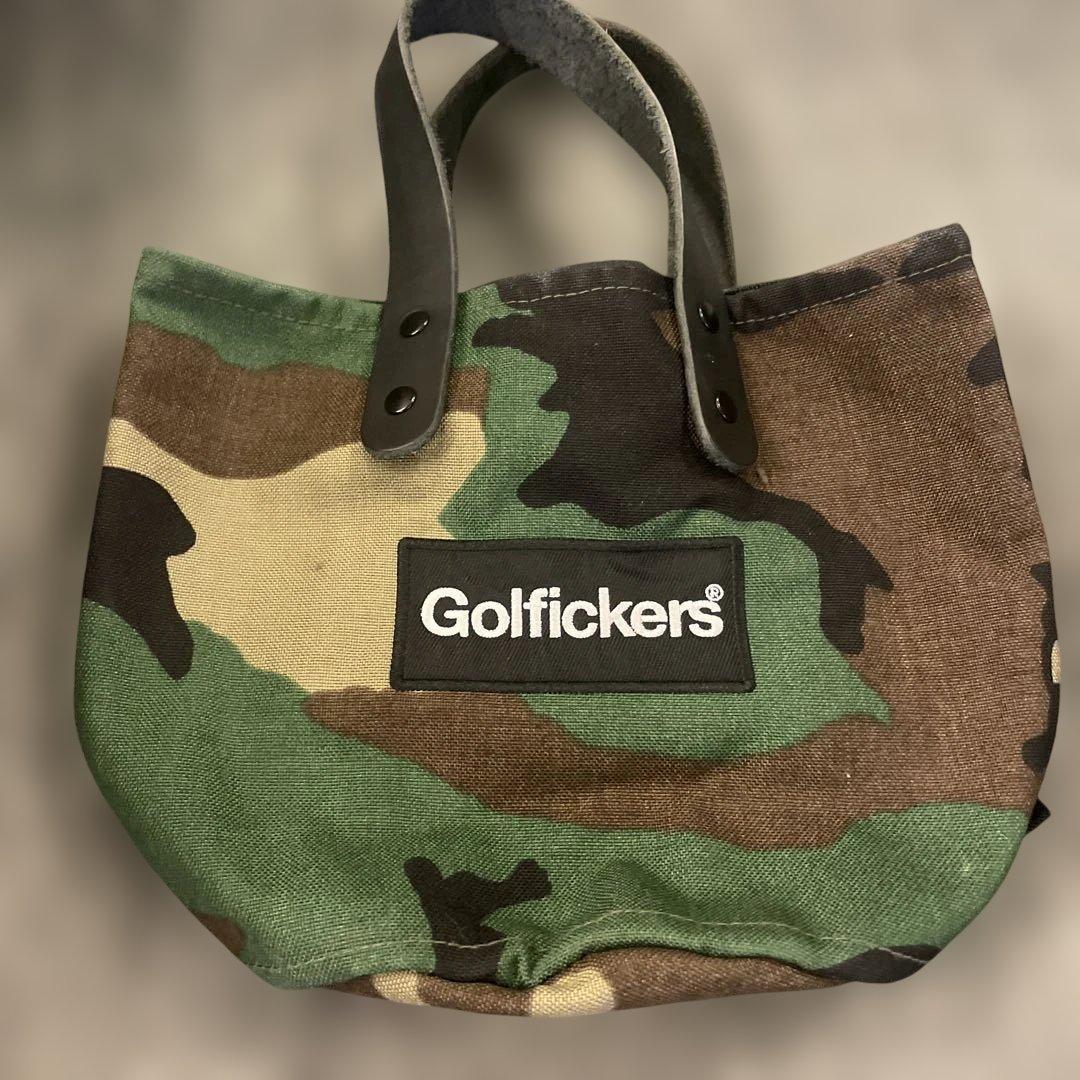 【未使用品】Golfickers ラウンドバッグ　迷彩