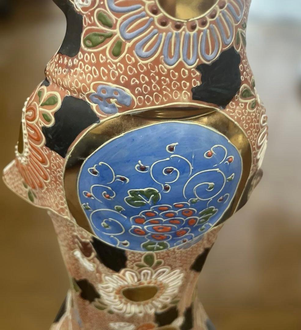 九谷焼　観音菩薩　金彩　美術置物　仏像　お守り