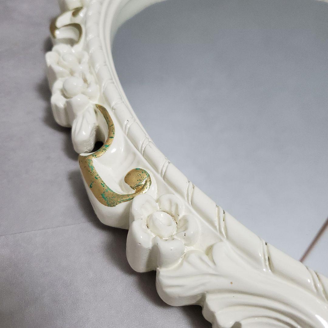 未使用級極美品✨️イタリア製 アンティーク ウォールミラー オーバル型 ロココ調