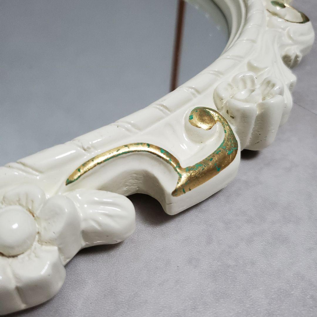 未使用級極美品✨️イタリア製 アンティーク ウォールミラー オーバル型 ロココ調