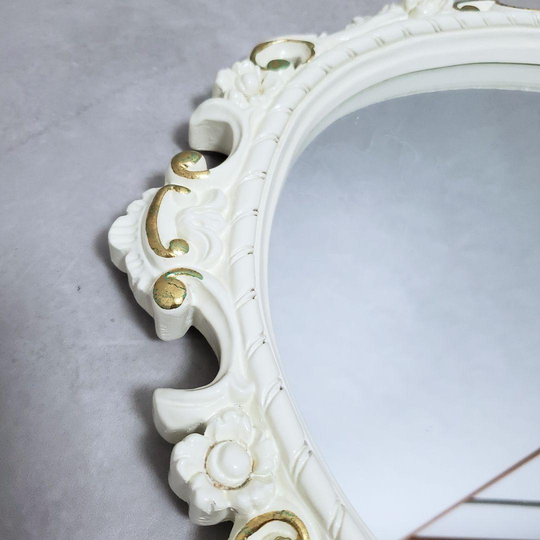 未使用級極美品✨️イタリア製 アンティーク ウォールミラー オーバル型 ロココ調