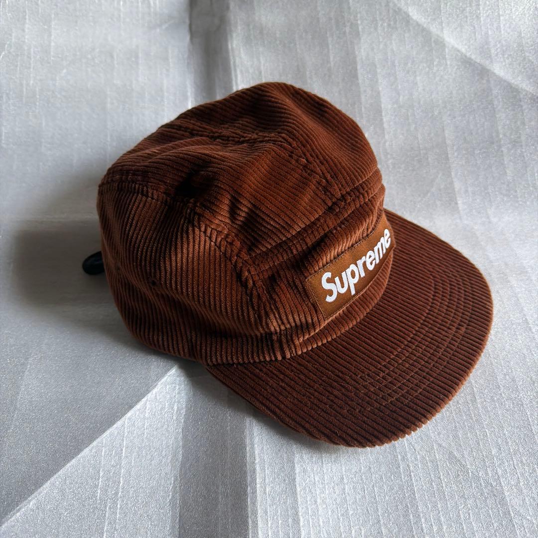 Supreme コーデュロイキャップ 茶色