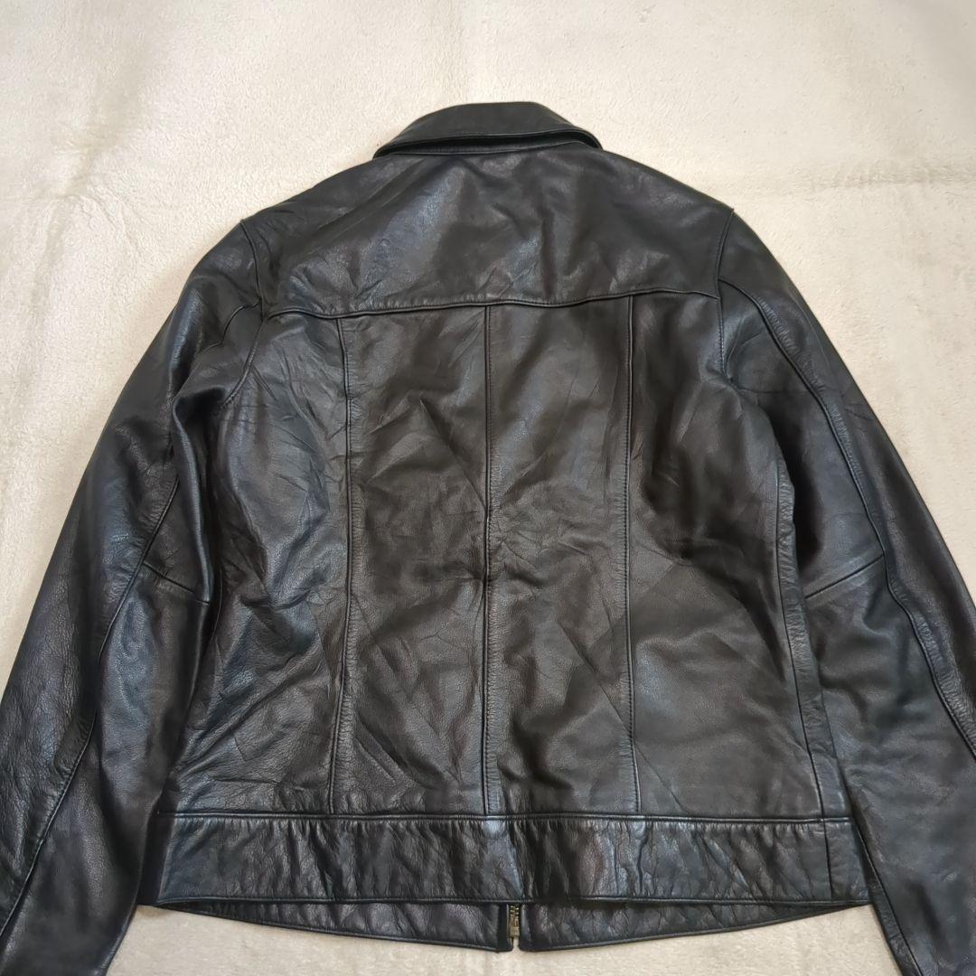 美品 オールドギャップ 牛革 レザージャケット ブラック ライダース