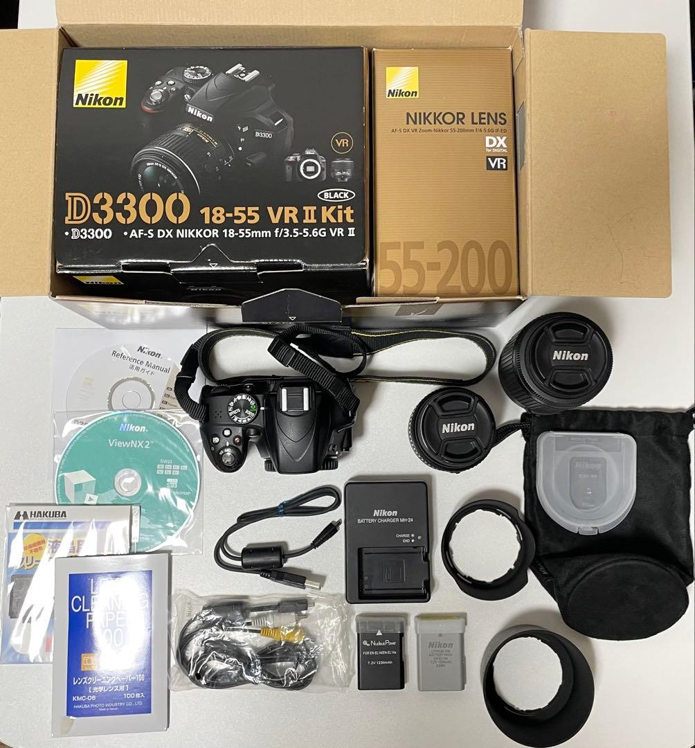 【美品】Nikon ニコン　D3300 ダブルズームキット デジタル一眼