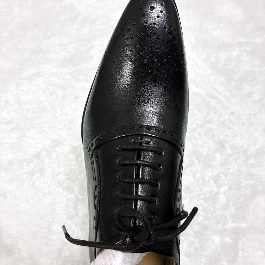 【美品】Franco Lione 伊製 レザー メダリオン　黒 24~24.5