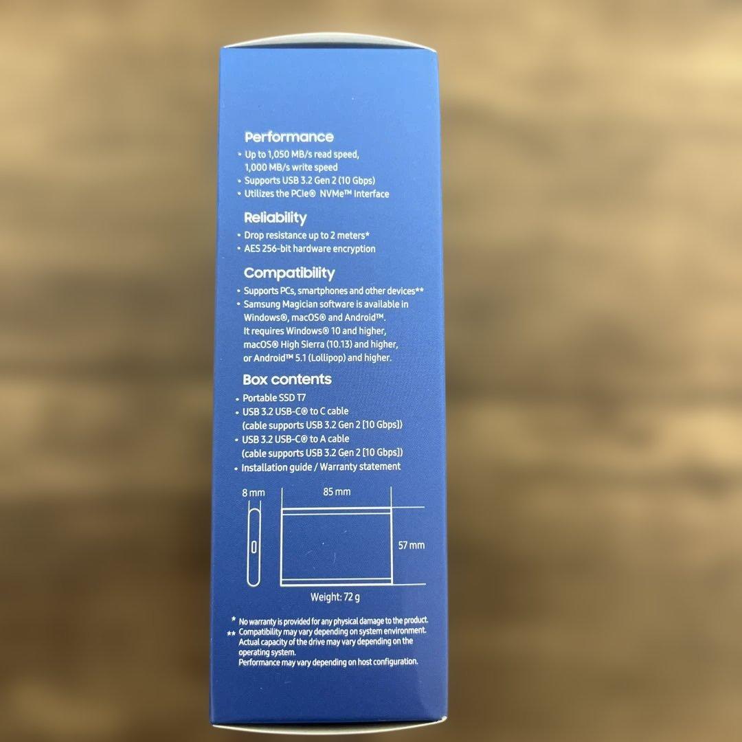 261055 Samsung T7 4TB 外付けSSD