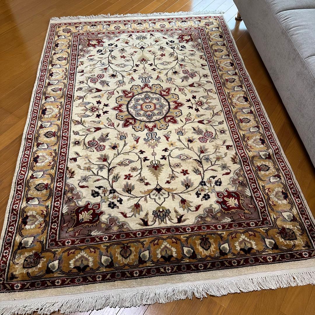 【新品未使用】絨毯　パキスタン産　パキスタン絨毯　シルク　ウール　グラデーション