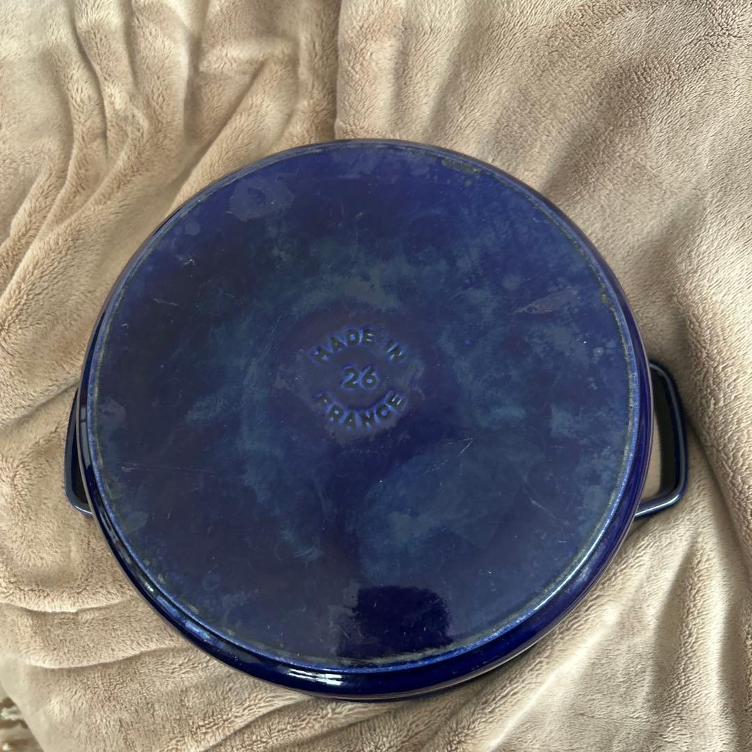 STAUB ストウブ ピコ・ココット 26 cm ラウンド グランブルー鋳鉄