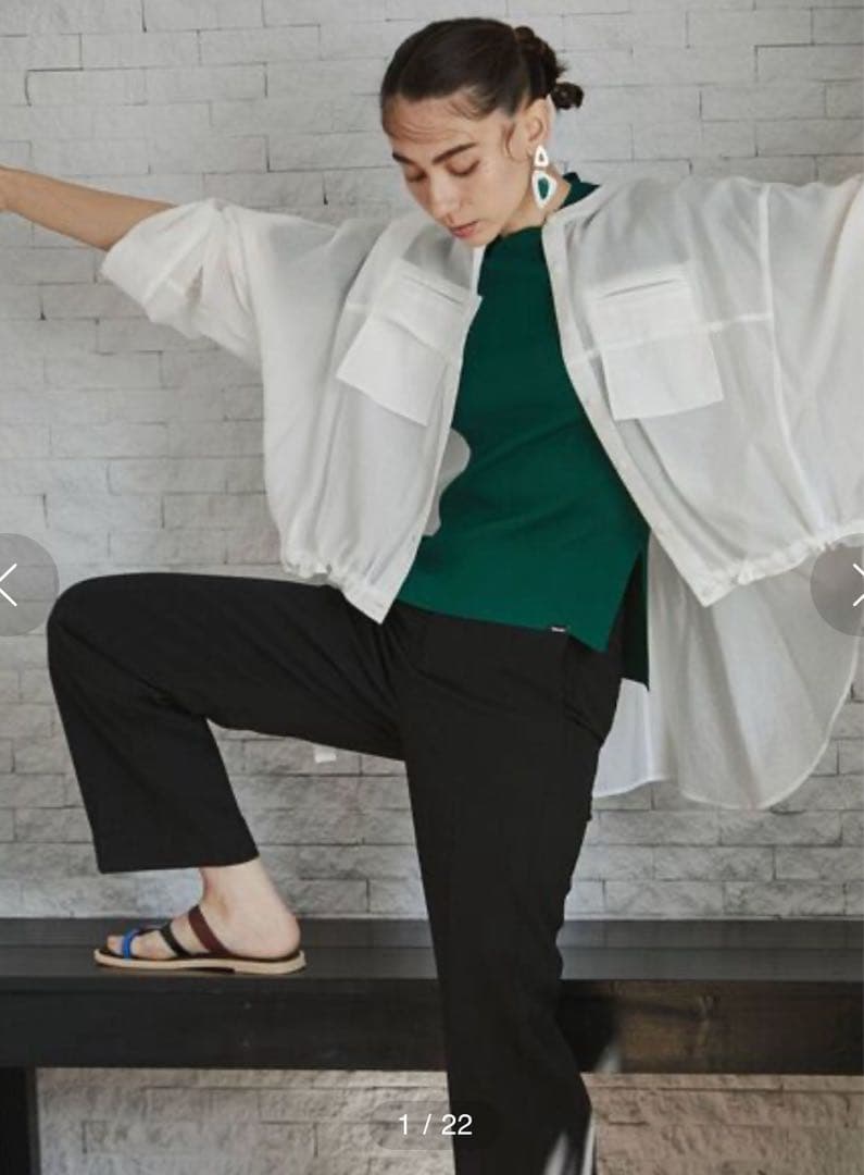 UN3D. アウトポケットドルマンシャツ