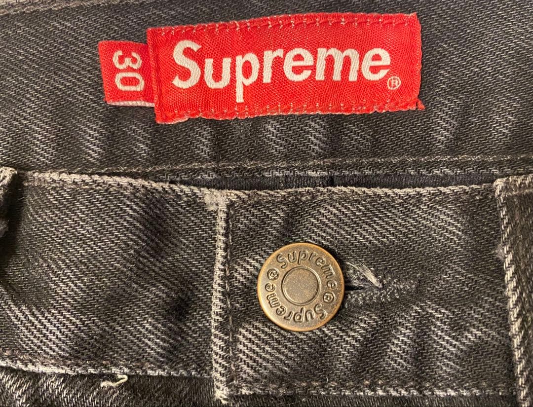 Supreme ブラックデニムパンツ 30 USA製