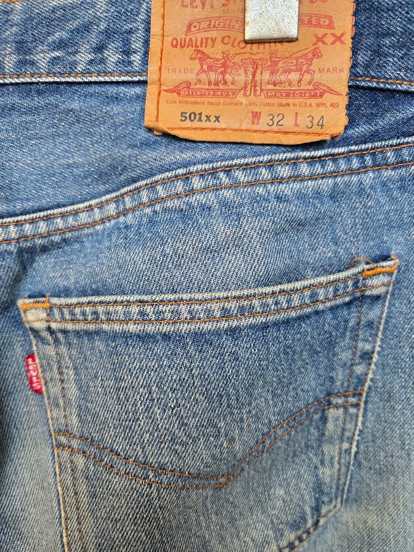 最高峰!! バレンシア製 Levi's501xx W32 555 濃紺 鬼ヒゲ