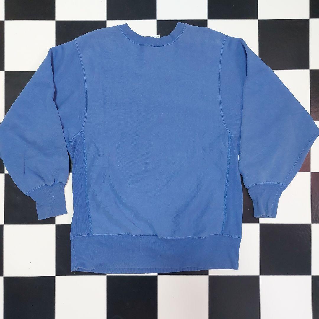 90s msa製 champion リバースウィーブ　青