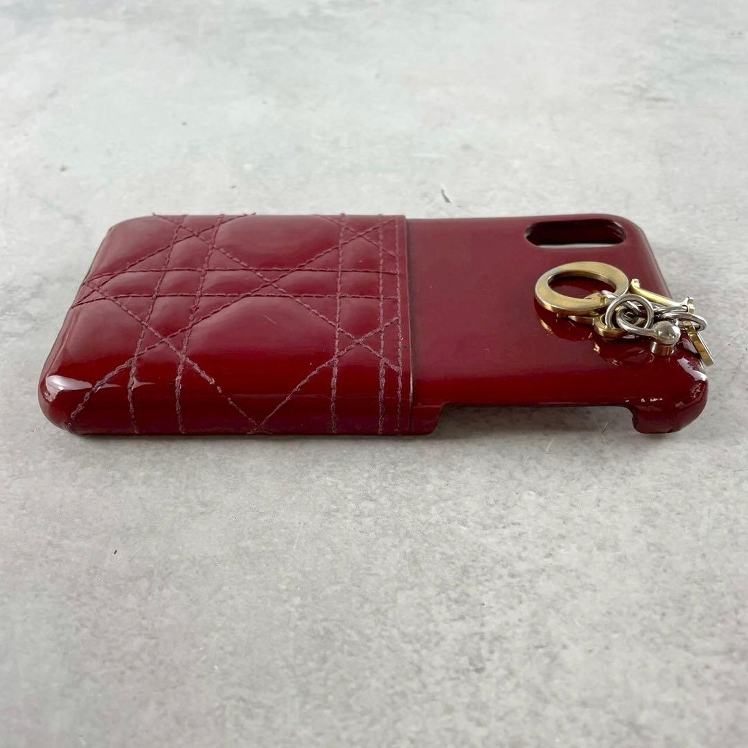 ディオール Lady Dior iPhoneX/Xsケース スマホケース レッド