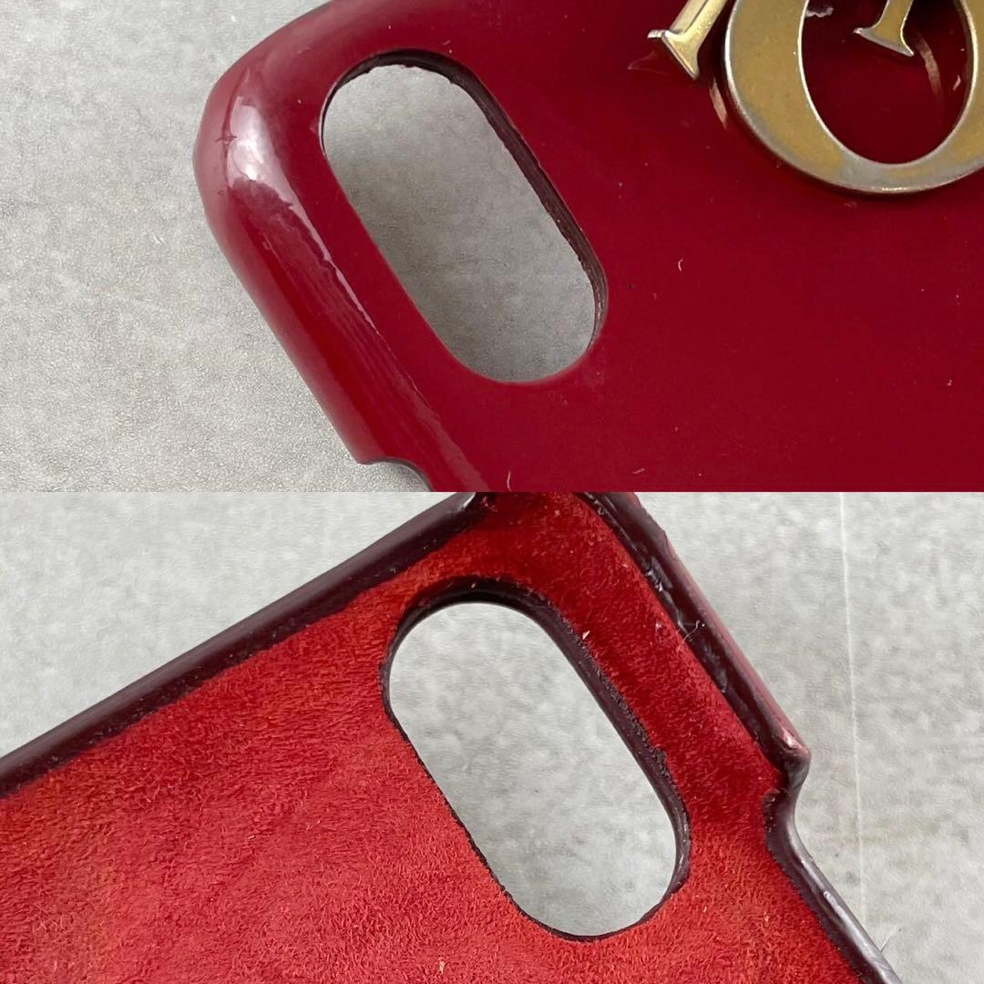 ディオール Lady Dior iPhoneX/Xsケース スマホケース レッド