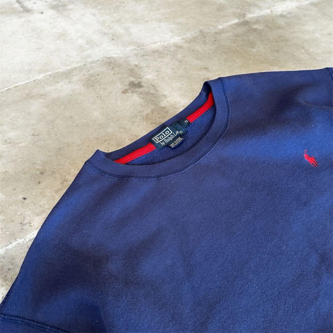 90s Polo by Ralph Lauren 茄子紺色 スウェット M