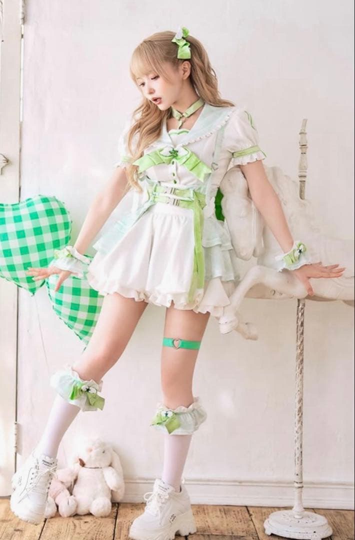 [Malymoon] 色 グリーン 魔法少女 コスプレ 衣装 【マリームーン】