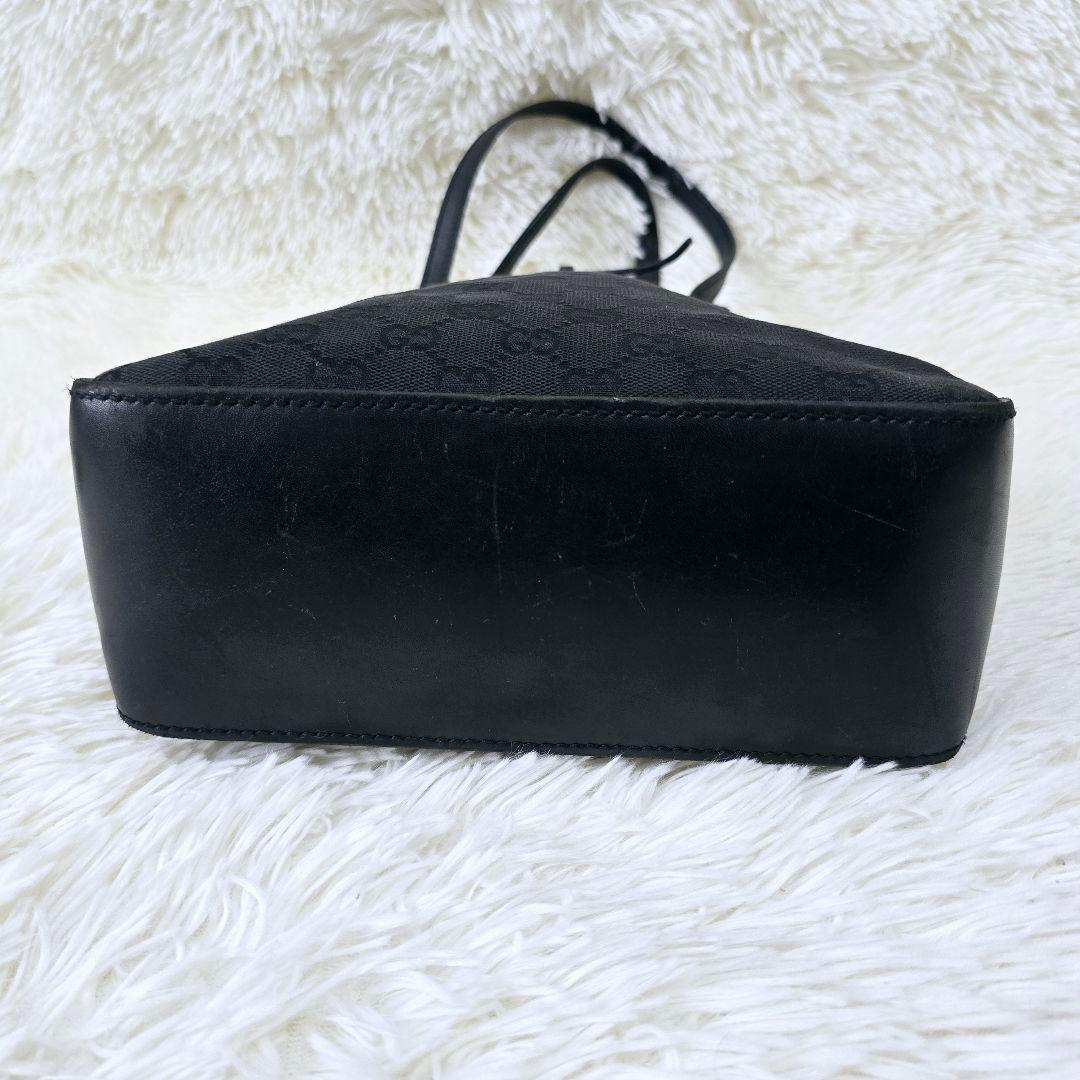 GUCCI　GG柄　ブラック　トートバッグ ビジネスバッグ キャンバス レザー