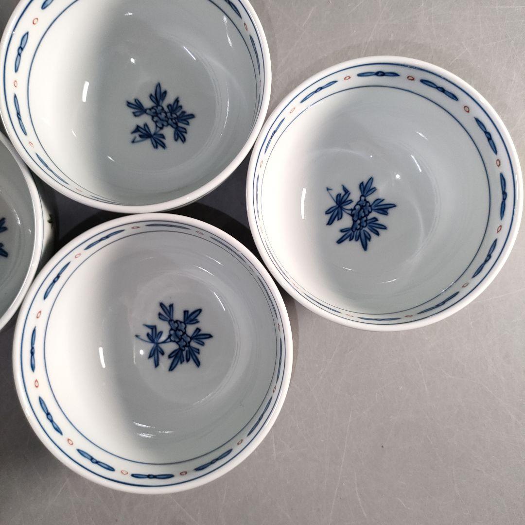 A1322-2/有田焼/源右衛門窯/染錦獅子牡丹絵飯碗4客/共箱/飾鉢/懐石道具