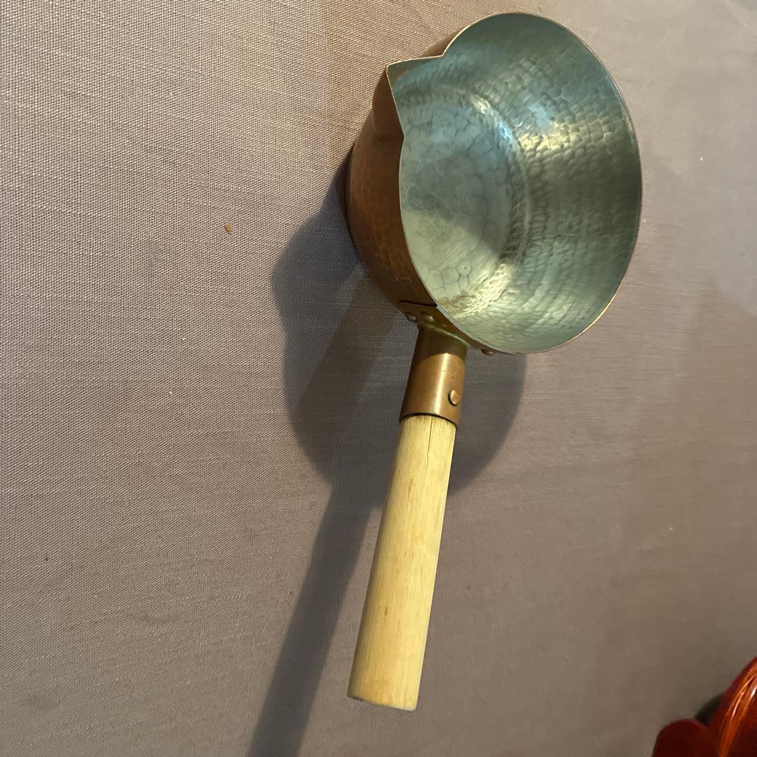 京都有次　銅製片手鍋 木製ハンドル