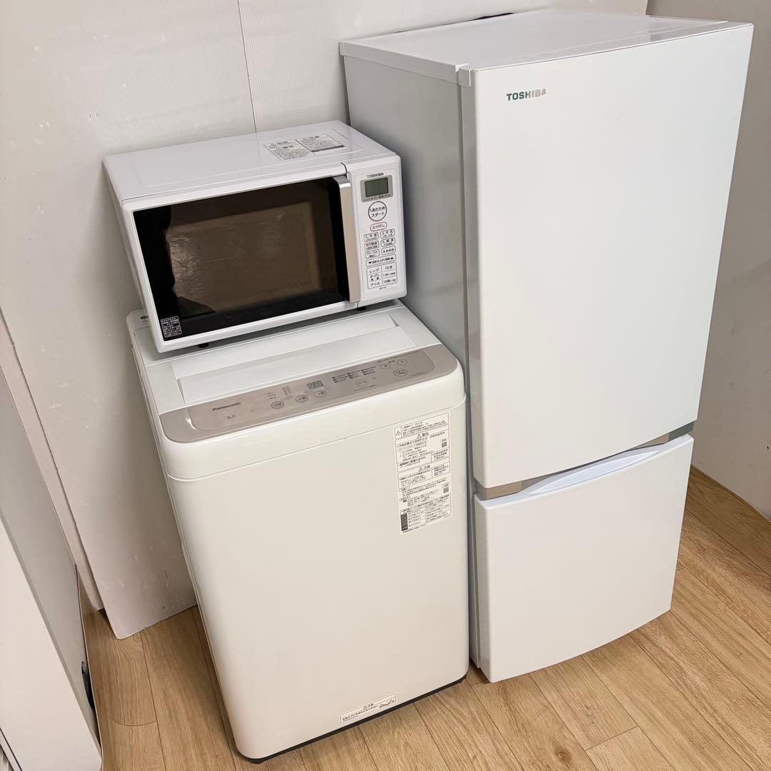 パナソニック東芝ブランド❗️1人暮らし家電セット　大阪、大阪近郊配送と設置無料A