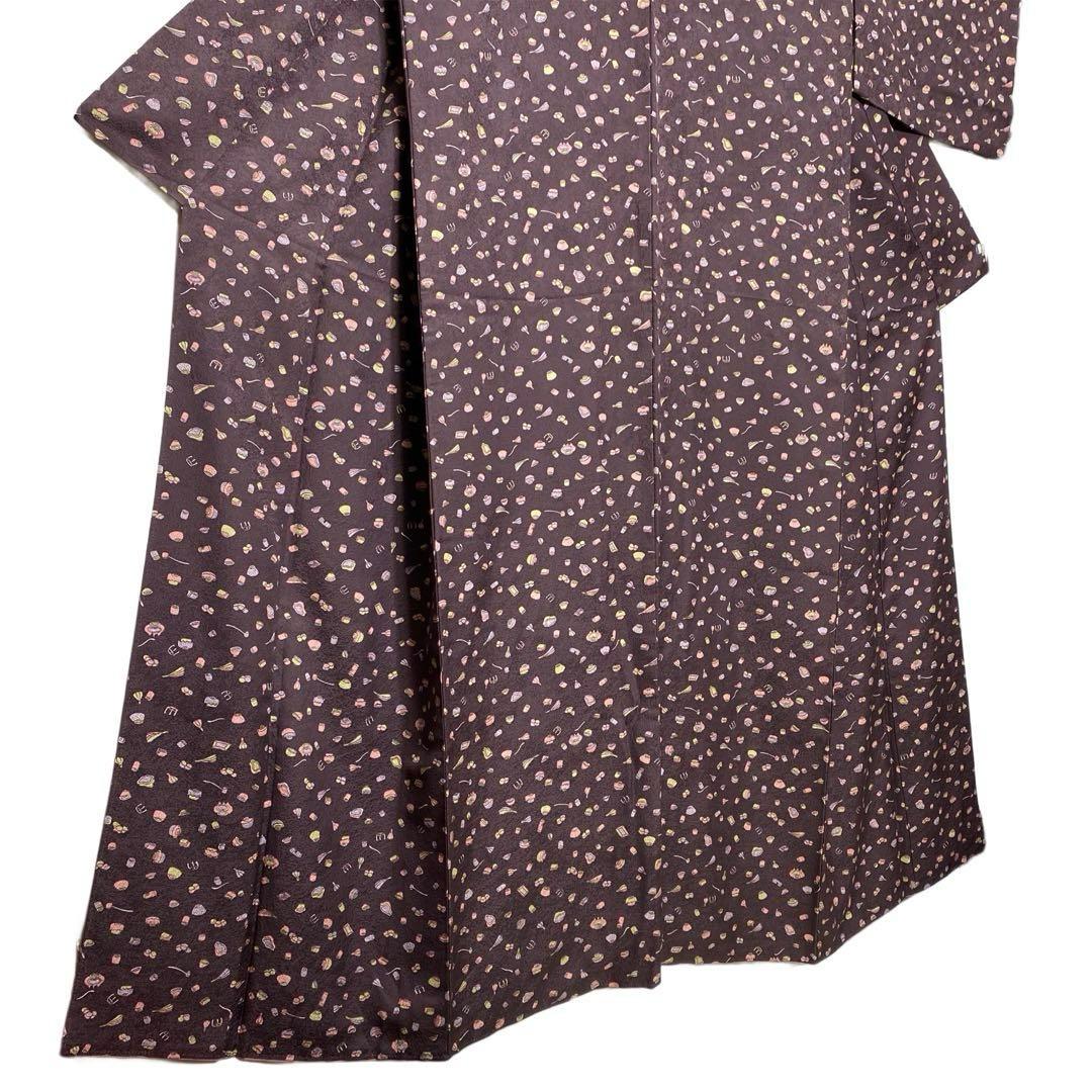 ¨̮⃝ 身丈165 上質 縮緬 茶道道具 お茶目な小紋 kimono