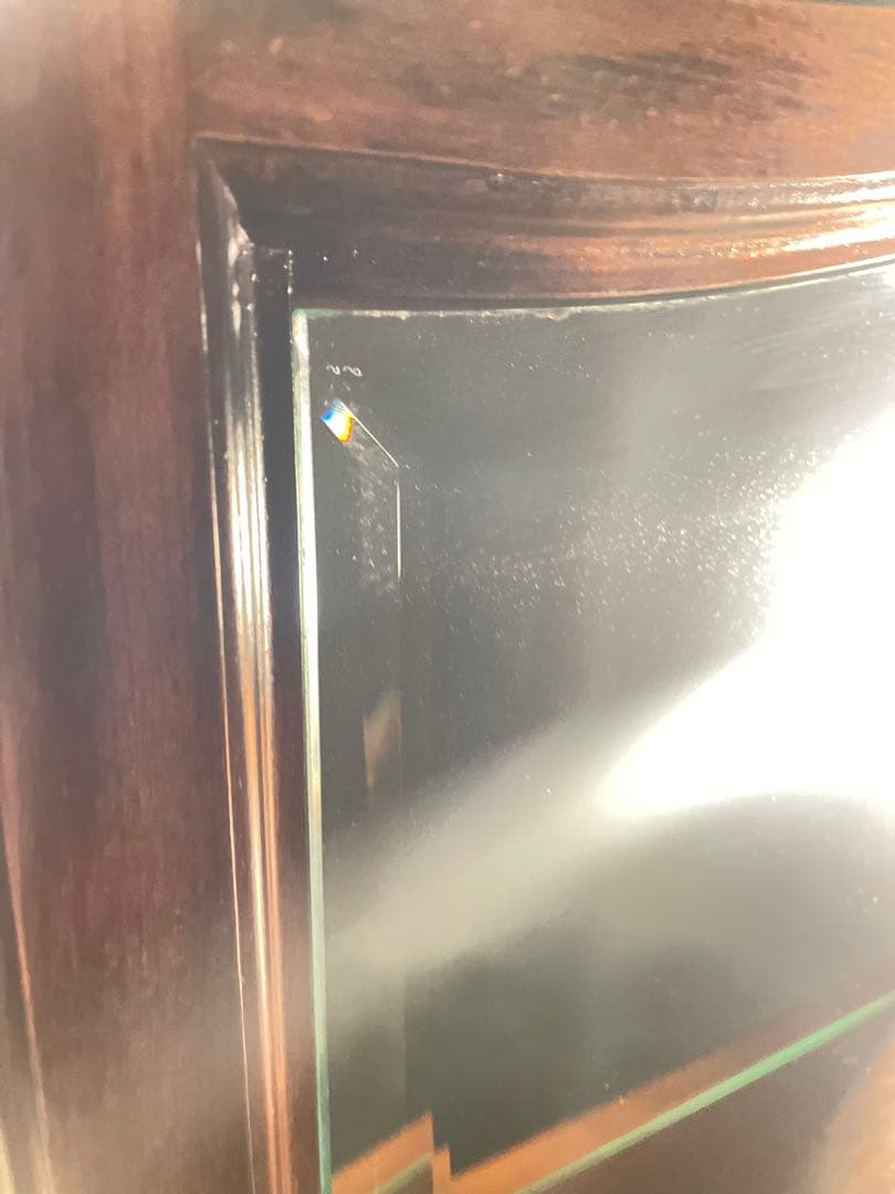 HR602 【レトロ】　カリモク　ドレッサー　鏡台　モケット