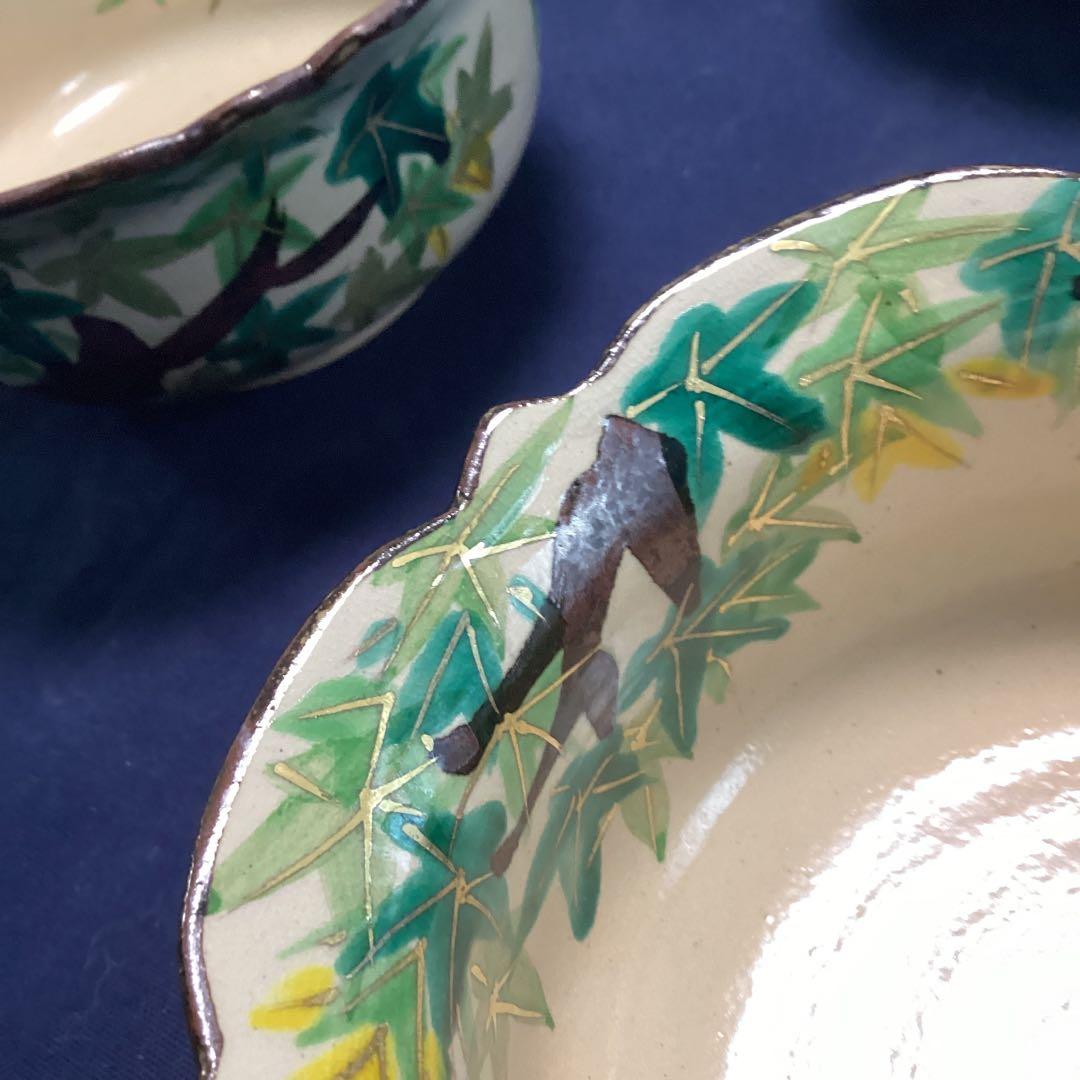 京焼乾山写新緑紅葉向付10客　　新品未使用　　夏の器