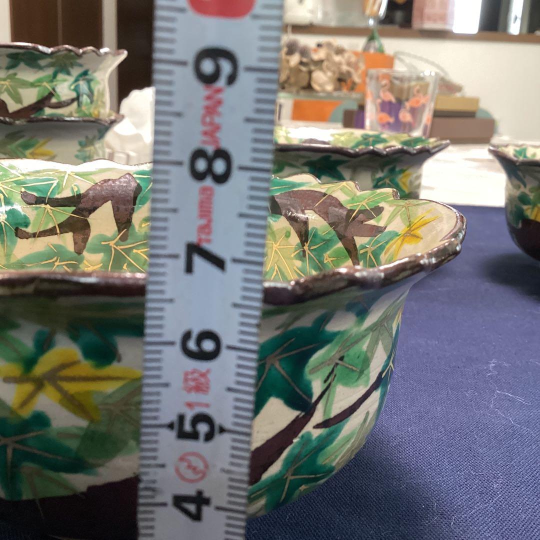 京焼乾山写新緑紅葉向付10客　　新品未使用　　夏の器