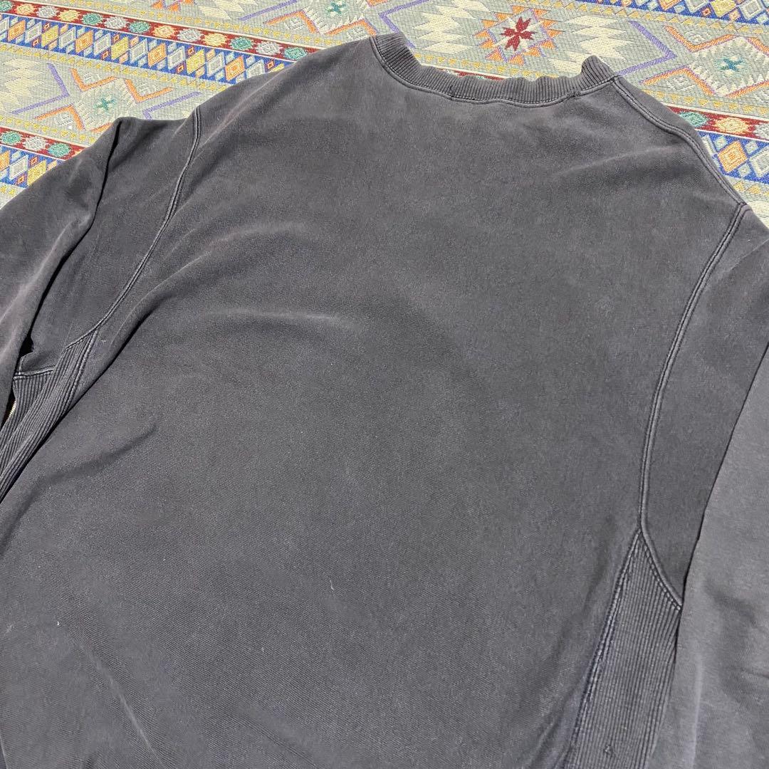 l*0様 ヴィンテージ　スウェット　3段プリント　フェード　炭黒　サイドリブ