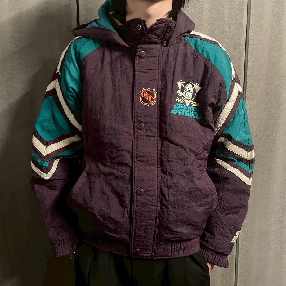 US古着 NHL starter ナイロン ゲームジャケット パーカー ロゴ