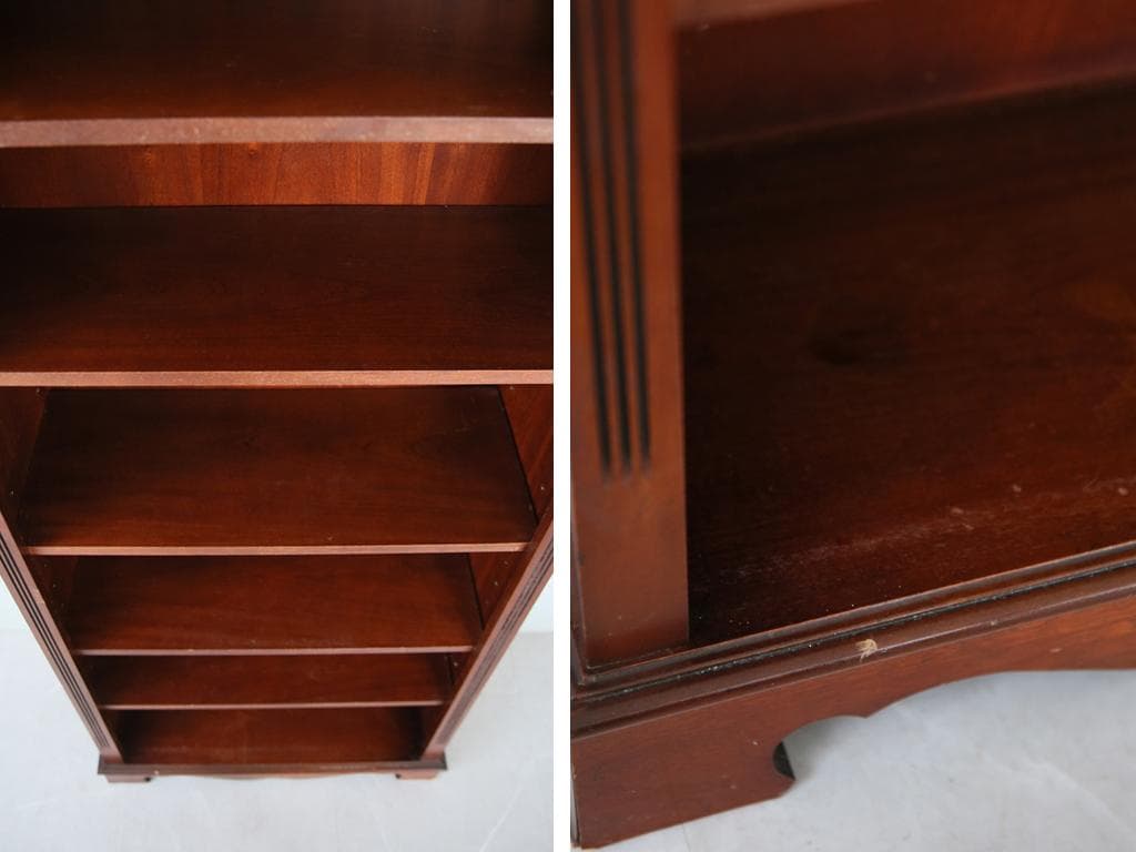 英国アンティーク木製ブックシェルフ/本棚/オープンラック/飾り棚(89-99)