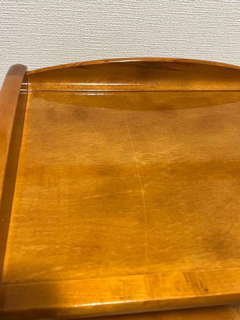 オールドカリモク 電話台 サイドキャビネット ラタン扉 木製 収納棚 昭和レトロ