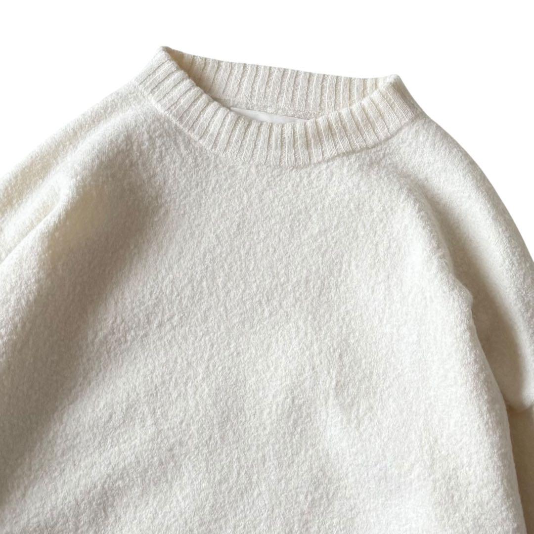 近年 JIL SANDER サイドスリット ニット クルーネック ホワイト系