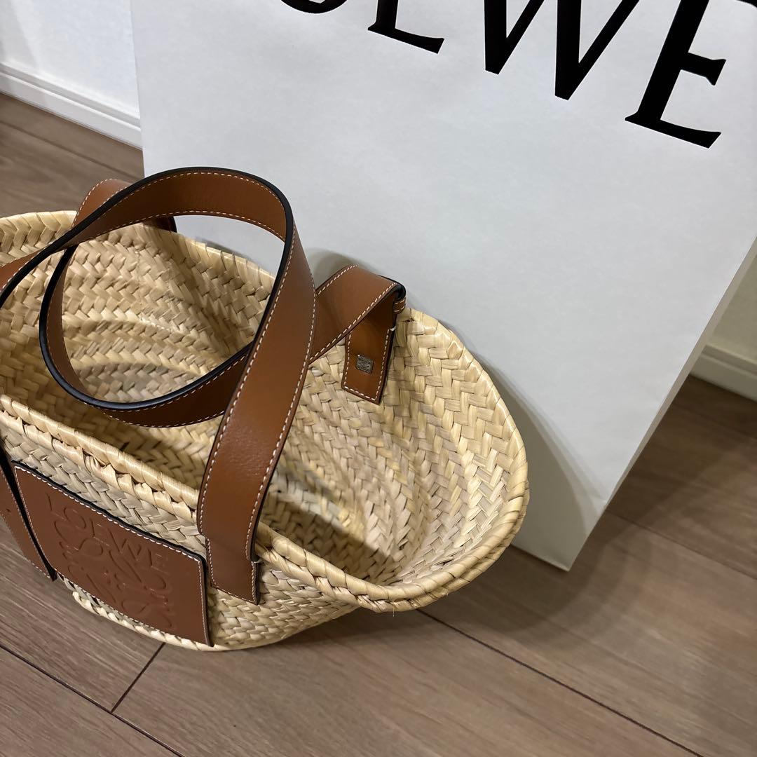 LOEWE かごバッグ ベージュ ブラウン