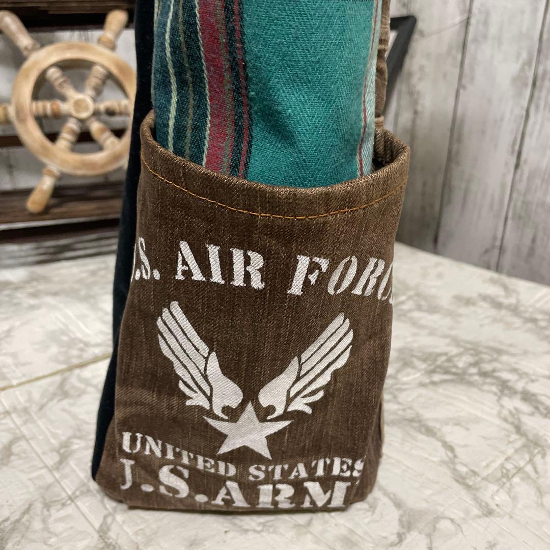 No.534 デニムリメイクバッグ　キャットインディアン