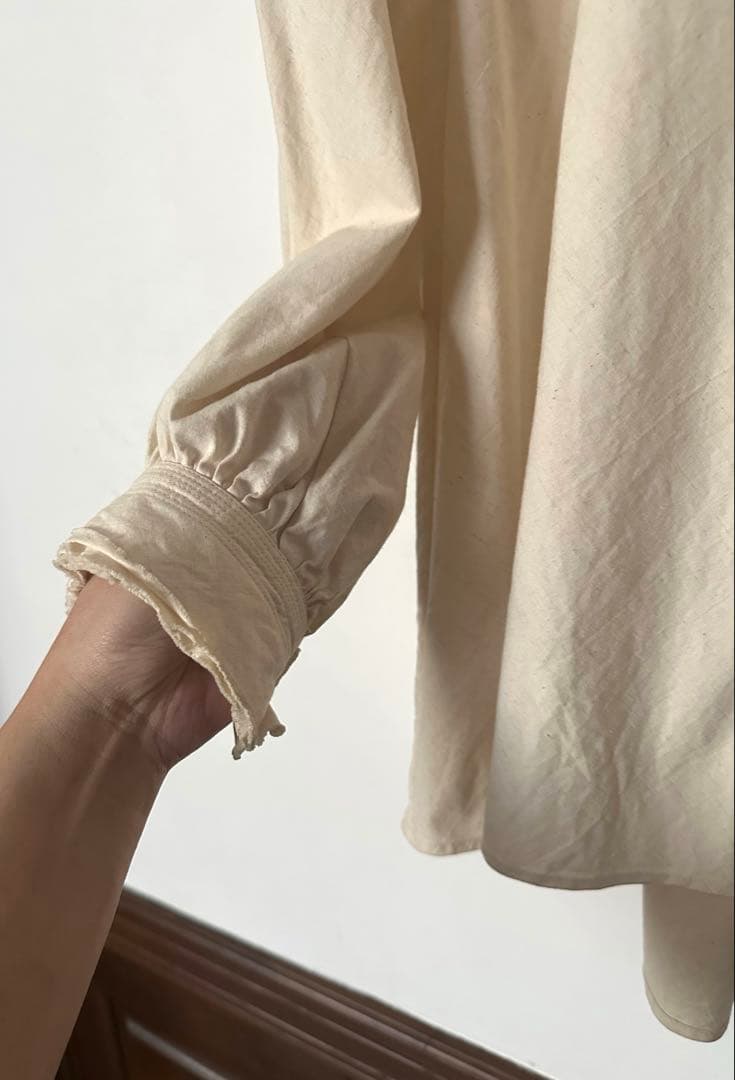 yunahica ユナヒカ　フリルブラウス　綿麻　サイズ2