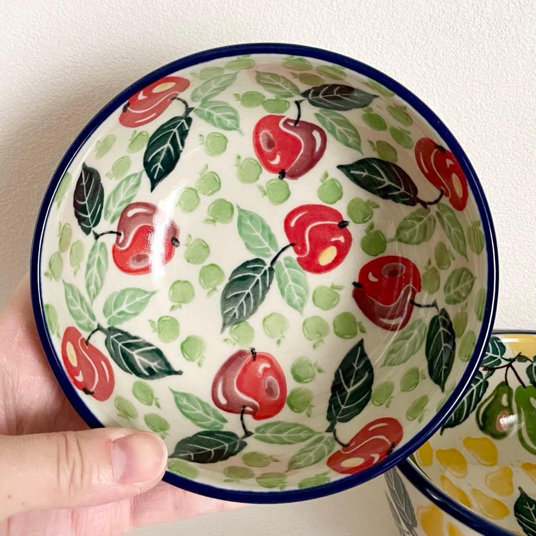 ツェラミカ フリーボウル ２点セット フルーツ柄 ポーリッシュポタリー 新品☻