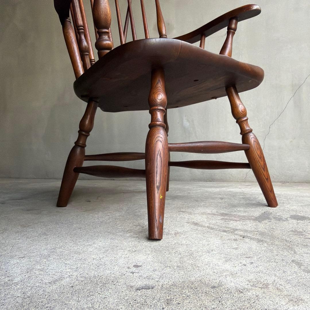 飛騨家具　キツツキ　オールドヴィンテージ　ウィンザーアームチェア　ロースタイル