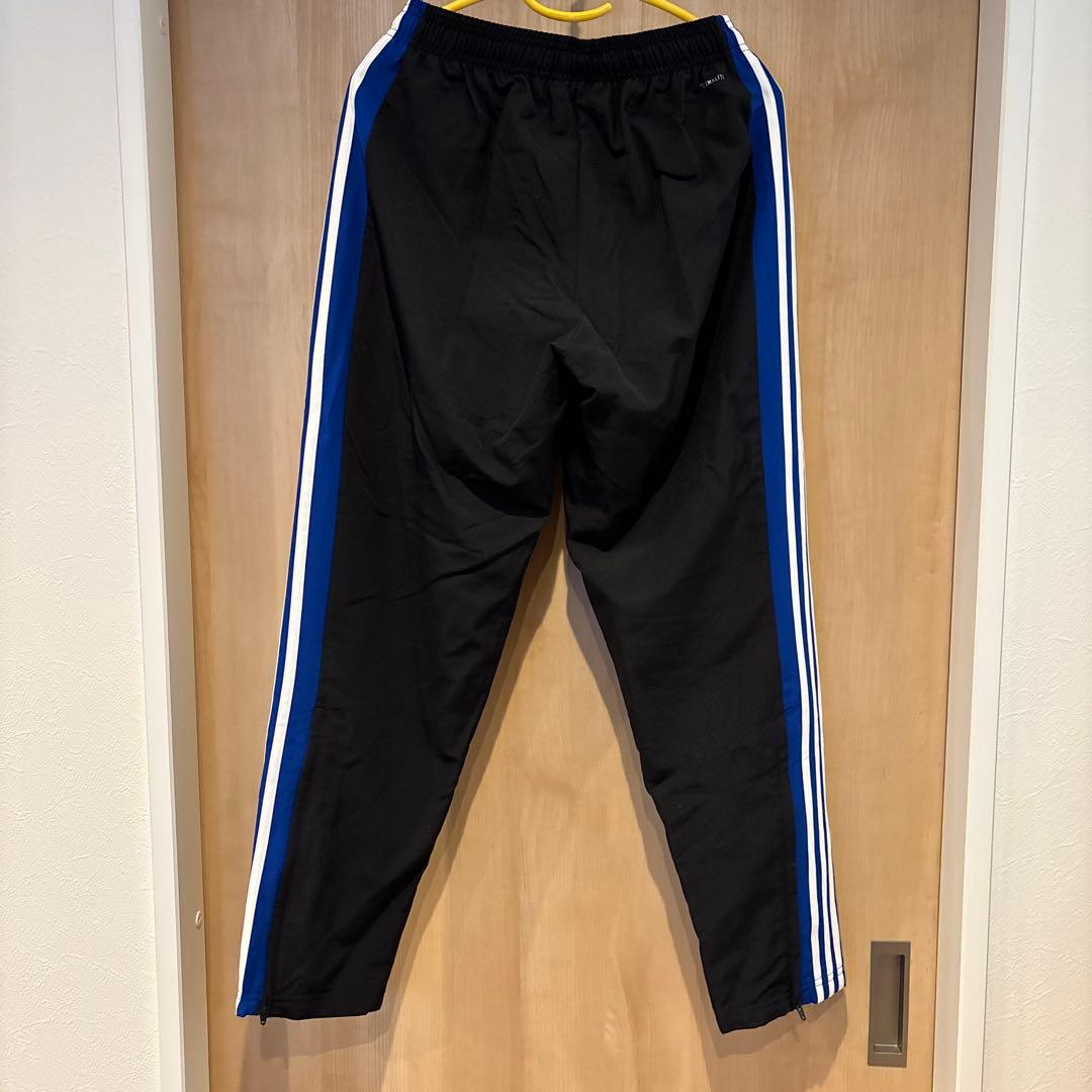 極美品 adidas ウィンドブレーカー上下セットアップ ブラック/ブルー M