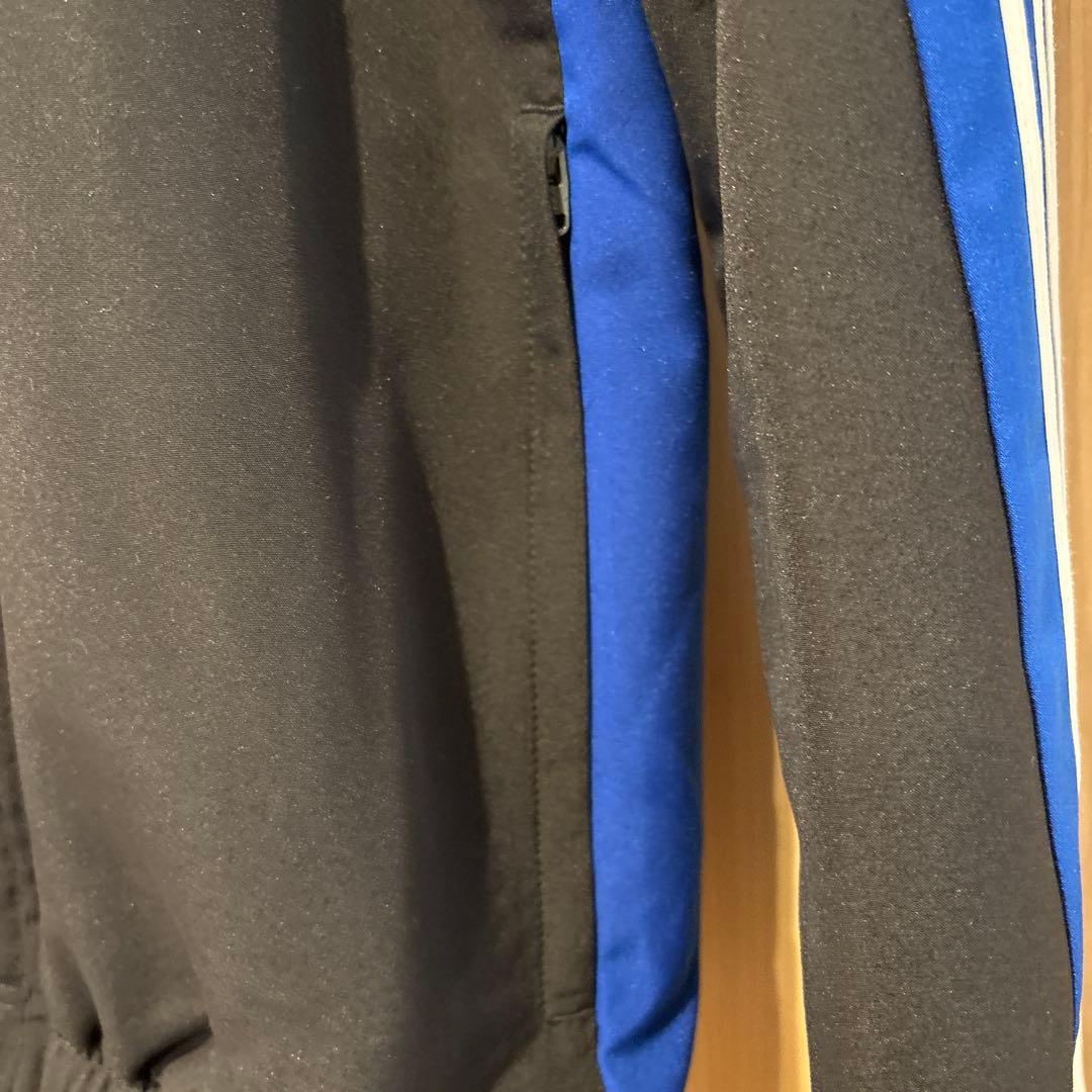 極美品 adidas ウィンドブレーカー上下セットアップ ブラック/ブルー M