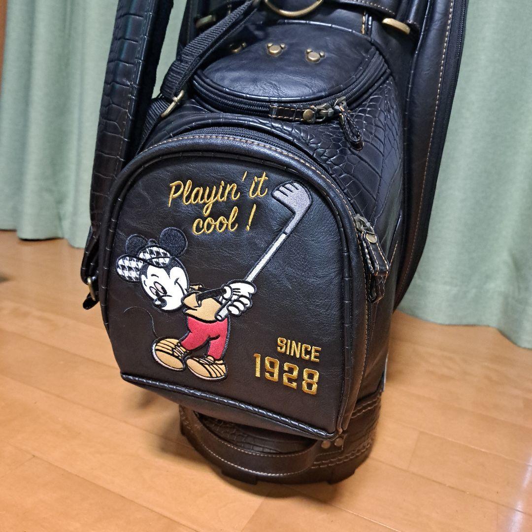 ミッキーマウス キャディバッグ.フード付き・9インチ。極美品！