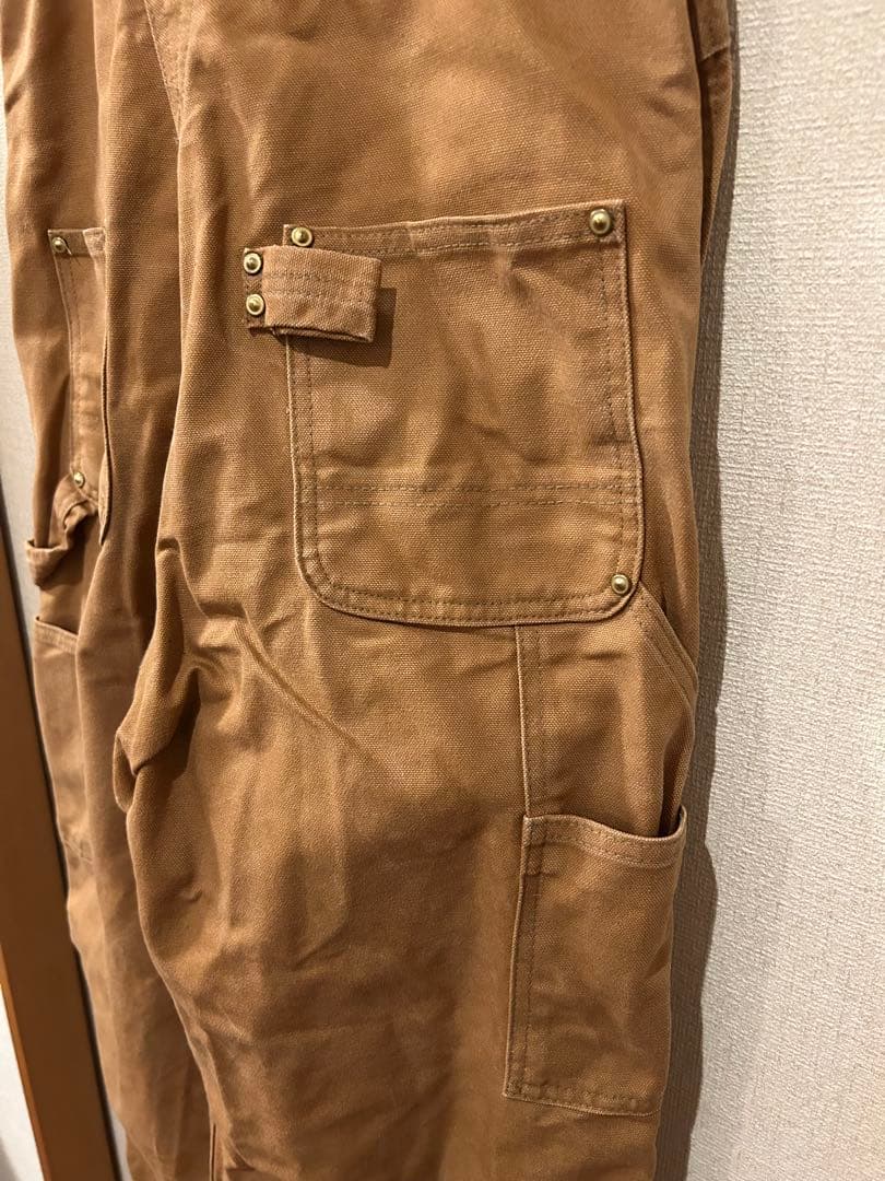 Carhartt ベージュオーバーオール30x30