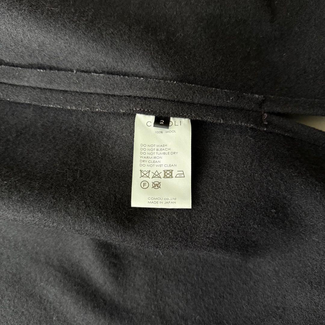 COMOLI メルトンフーデッドコート size2